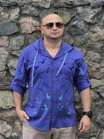 Прикольные футболки: Рубашка с вышивкой Чайки